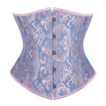 Corset Femme Gothique Renaissance Satin Violet Taille S Bustier Sous Poitrine Amincissant Laçage au Dos Ornemental