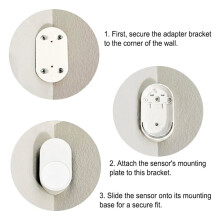 Suporte de Canto Compatível com Sensor de Movimento ADT - Instalação em Ângulo Na Parede para Ampla Cobertura, ABS Durável