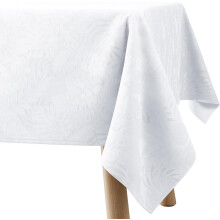 Nappe Moderne Anti-taches Rectangulaire 140x240 cm Élégante Blanche — linge de table, nappe jacquard, nappe de table