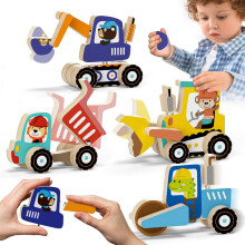 Montessori Lernspielzeug für Kinder ab 3 Jahren Magnetische Bausteine Baustelle — montessori magnetische bausteine, magnetische bausteine bauplatz