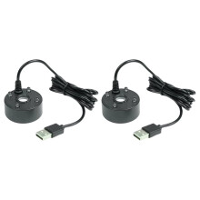 2 Unidades de Nebulizador USB de 5 V para Fuentes de Agua, Peceras y Estanques con Cabezal Atomizador y 4 Luces LED de Colores