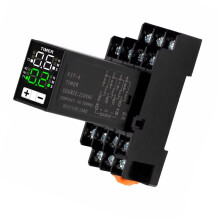 6X H3Y-4 AC220V Vloeibaar Kristal Tijdrelais Dubbele Tijd met Basis Klein Digitaal Display Cyclus Tijdregeling Vertrager