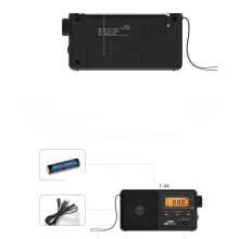 T-04 Radio FM AM 2 Band Digital Display USB TF Card MP3 Lithium Battery Charging Portable Radios