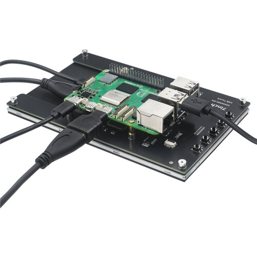 7 Inch Raspberry Pi -Compatible Display IPS LCD 1024x600 Capacitive Touch Screen for Raspberry Pi 5 4B 3B+ 3B HD