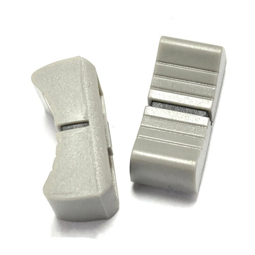 400Pcs 24mmx11mmx10mm Console Mixer Slider Fader Knobs Replacement for Potentiometer Gray Knob Black Mark 2