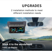 TPMS Car Tire Pressure Monitoring System Alarm Tyre Air Pressure Meter Gauge Temperature Warning 4 Sensors External