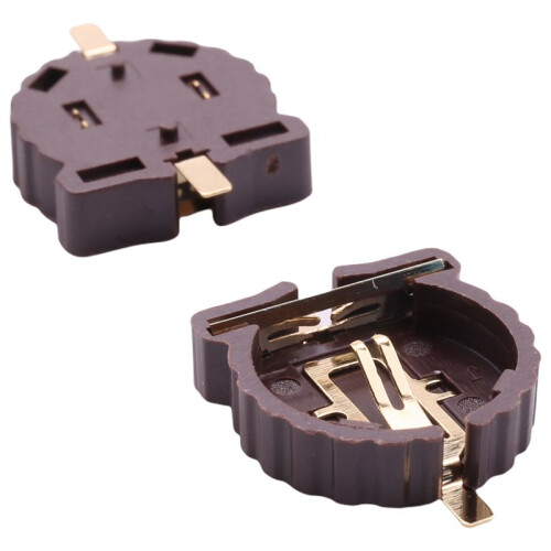 80PCS CR1220 CR1225 Button Battery Holder 3V Button Battery Holder Plating Temperature