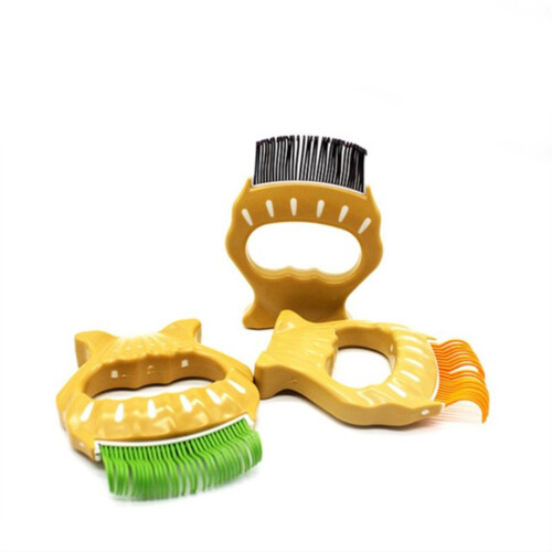 Shell Huisdier Multikleuren Rubber Borstel Kat En Hond 2