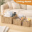 Woven Storage Baskets for Organizing,Rectangular Wicker Nesting Baskets for Shelves, Bathroom, Pantry, Closet, Kitchen 1