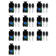 10X 433MHz Wireless Remote Control RF Relay 12V Remote Control for Garage Door Motor Light Control