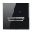 2X Wall Light  2 Gang Tempered Glass Panel  LED Night Light Black Pass Through 2