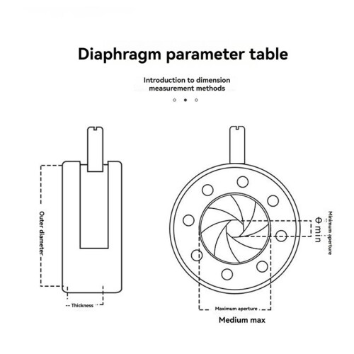 2pcs 0.5-7.5mm Manual Aperture Adjustable Mechanical Iris Diaphragm Iris Diaphragm for Digital Camera Iris SK7.5 2