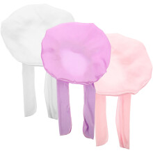 3St Zachte Kinder Satijnen Babymuts Elastische Slaapcap Met Strik