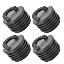 4St Waterdichte Rubber Afvoerstop Voor Boot, En Zwart