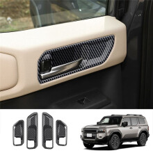 Car Inner Door Bowl Panel Inside Handle Protector Cover for Prado LC250 2024 Interior Accessories Carbon Fiber