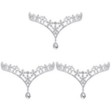 3Pièces Frontlets Cérémonie Argent Éclat Élégant