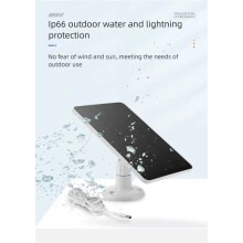 4W 5V Solar Panel, IP66 Waterproof Solar Charger, Type-C Port for Outdoor Security Camera,Low Power Devices White