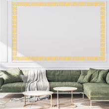 240Pcs DIY Geometric Shape Acrylic Decorative Mirror Stickers Removable Adhesive Wall Mirror Décor for Living Room,Gold