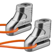 Veison 2X Motorcycle Disc Brakes Lock 5mm Mtb Bicycle Electric Car Anti-Theft Bike Disc Lock Brake Lock-Silver