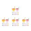 48Pièces Miniatures Glaces Résine Multicolores Décor Maison De 3