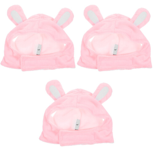 3Pièces Costume Pet Rose Oreilles Chic Pour Chats Petits 1