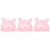 3Pièces Costume Pet Rose Oreilles Chic Pour Chats Petits 3