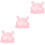 3Pièces Costume Pet Rose Oreilles Chic Pour Chats Petits 4