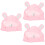 3Pièces Costume Pet Rose Oreilles Chic Pour Chats Petits 5