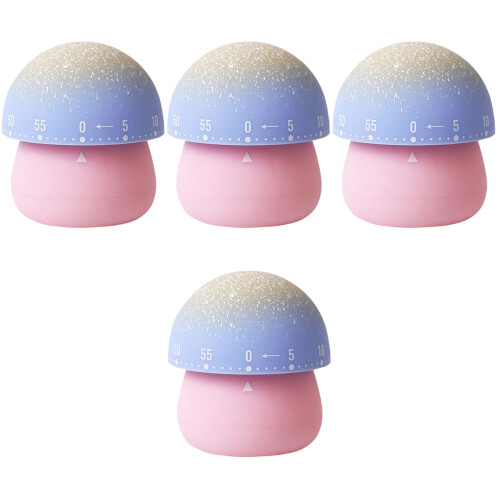 4Pièces Minuteur Design Champignon Cuisine Mécanique 2