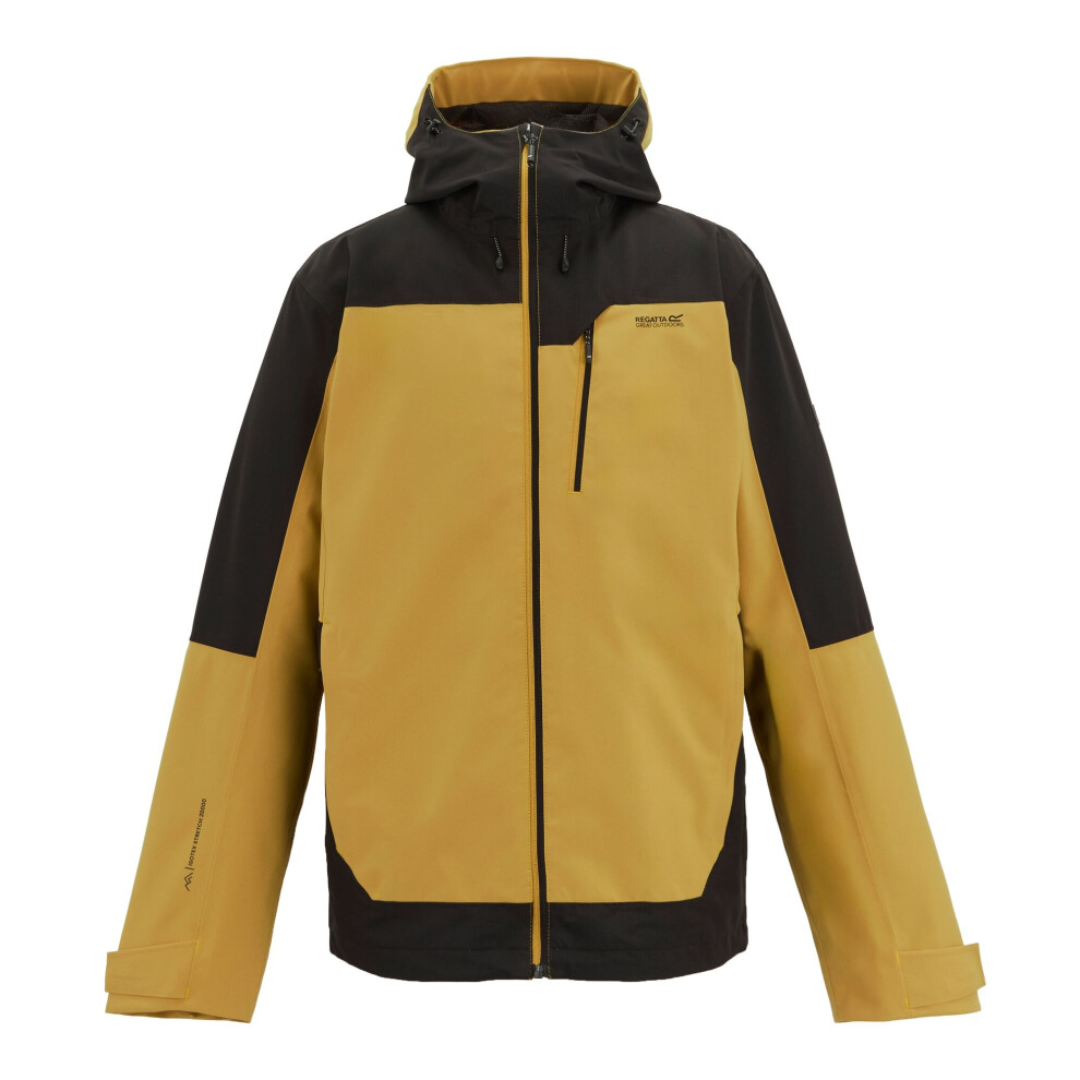 Regatta Men's Brown/Black Highton Iv Stretch Waterproof Jacket - Wood - S - Wood - 100% Recycled Polyester - Image 2