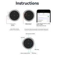 Steering Wheel Music Player Wireless Remote Control Button Multimedia for Smartphone Car Kit B