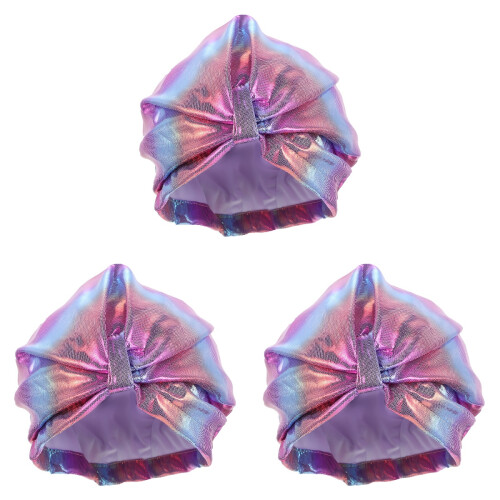 3Pièces Bonnets De Bain Nylon Élastique Confort 1