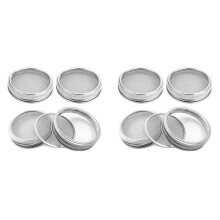 8 Pack Stainless Steel Sprouting Jar Lid for Wide and Wide Mouth Mason Jar for Growing Sprouts