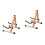 2Pièces Instrument Bois Durable Pliable Support Guitare Marron 4