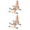 2Pièces Instrument Bois Durable Pliable Support Guitare Marron 5