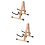 2Pièces Instrument Bois Durable Pliable Support Guitare Marron 7