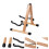 2Pièces Instrument Bois Durable Pliable Support Guitare Marron 8