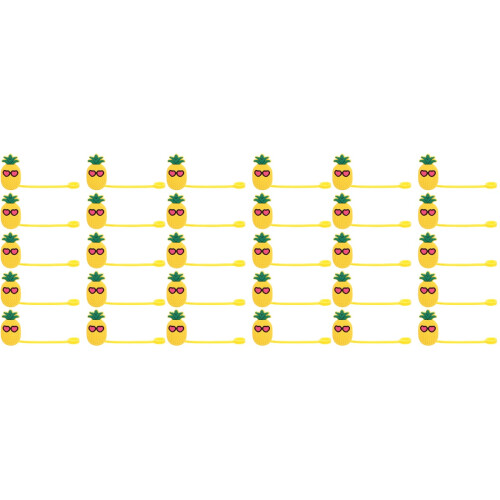 30Pièces Embouts Pailles PVC Protection Décor Ananas 2