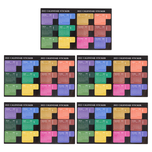 15Pièces Stickers Indice Mensuel Colorés Adhésifs Usage Multiple 1