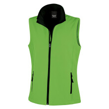 (S, Vivid Green/Black) Result Womens/Ladies Softshell Body Warmer