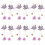 12Pièces Épingles Fleurs Violet Pour Filles Accessoires Durable 2
