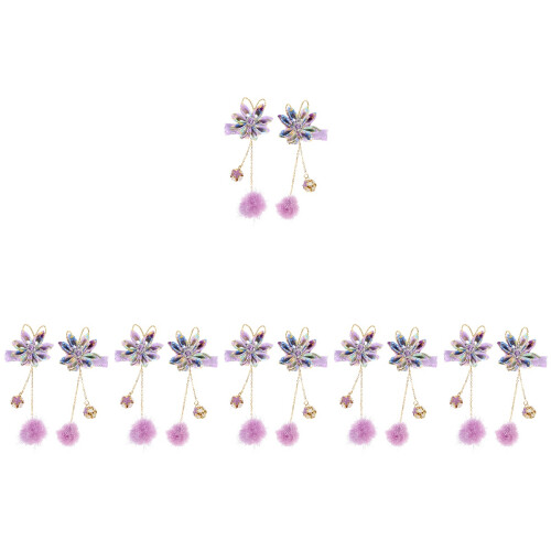 12Pièces Épingles Fleurs Violet Pour Filles Accessoires Durable 2