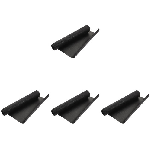 4Pièces Tapis Souris Ordinateur Noir Antidérapant Double Face Usage 1