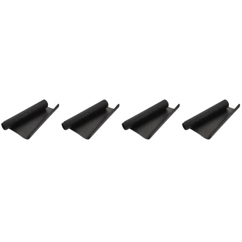 4Pièces Tapis Souris Ordinateur Noir Antidérapant Double Face Usage 2
