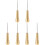 6Pièces Awls Couture Cuir Handle Cuivre Réparation DIY 2