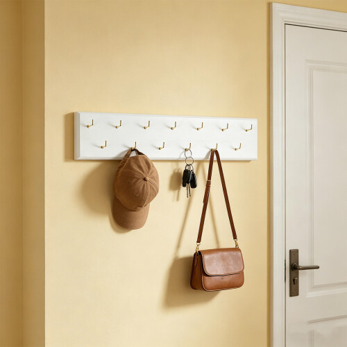 Rangement Mural Bois Pour Cintres, Design Élégant 2