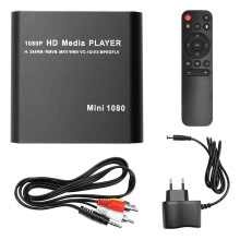 MKV H.264 HDD Multimedia Player Full HD 1080P USB Media Player with Media TV Box Support RMVB WMV HDD Player EU PLUG