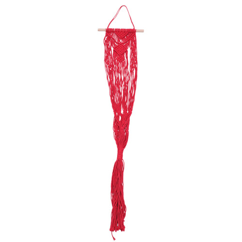 3Pièces Porte-Plante Suspendu Rouge Corde 1