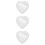 3Pièces Coeur Blancs Créatifs Pour Décor 6