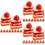45Pièces Mini Gâteau Factice Rouge Pour Décor Maison Et Jouet 5